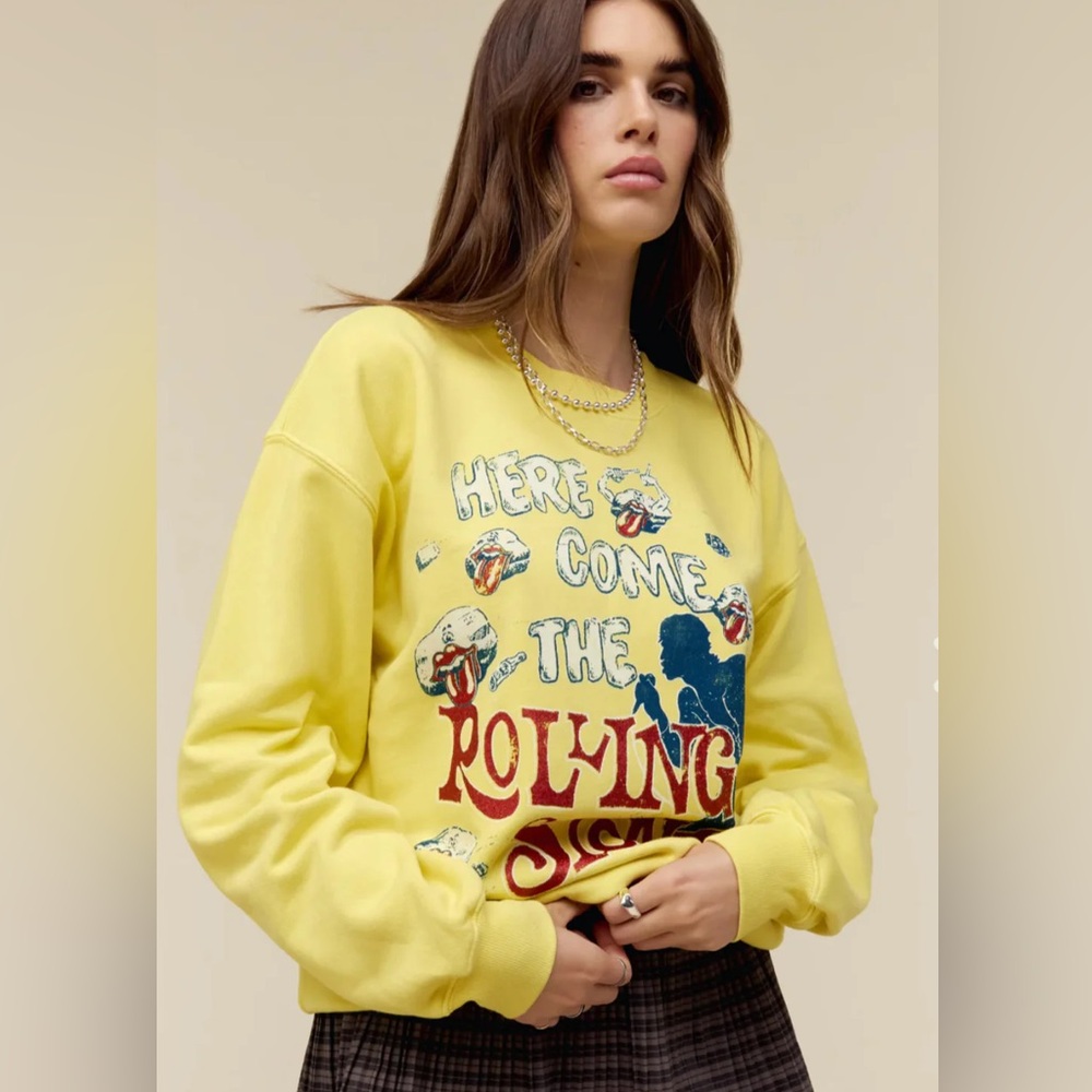 DAYDREAMER The Rolling Stones Oversized Fleece Crewneck🎸